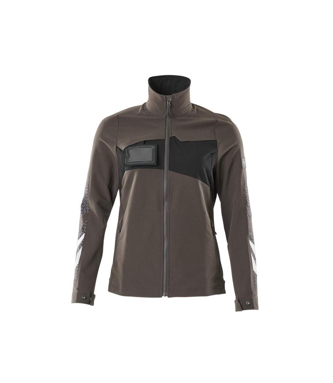 Womens/ladies Accelerate Plain Stretch Lightweight Jacket Dark Anthracite Black Mascot-1