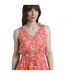 Womens/ladies mare printed playsuit tango red Weird Fish-3