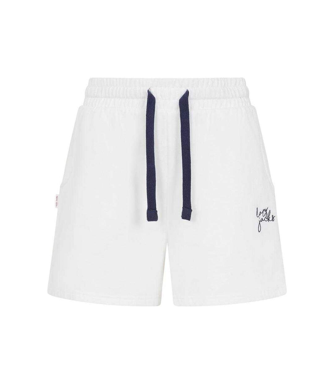Womens/ladies Jersey Shorts White Lazy Jacks-1