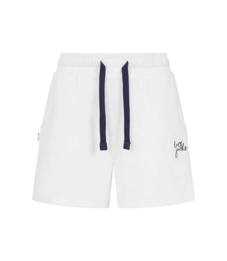 Womens/ladies Jersey Shorts White Lazy Jacks