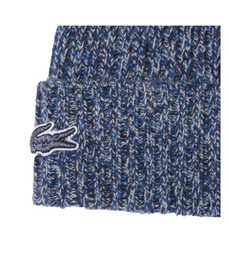 Bonnet marine chiné mixte lacoste rib