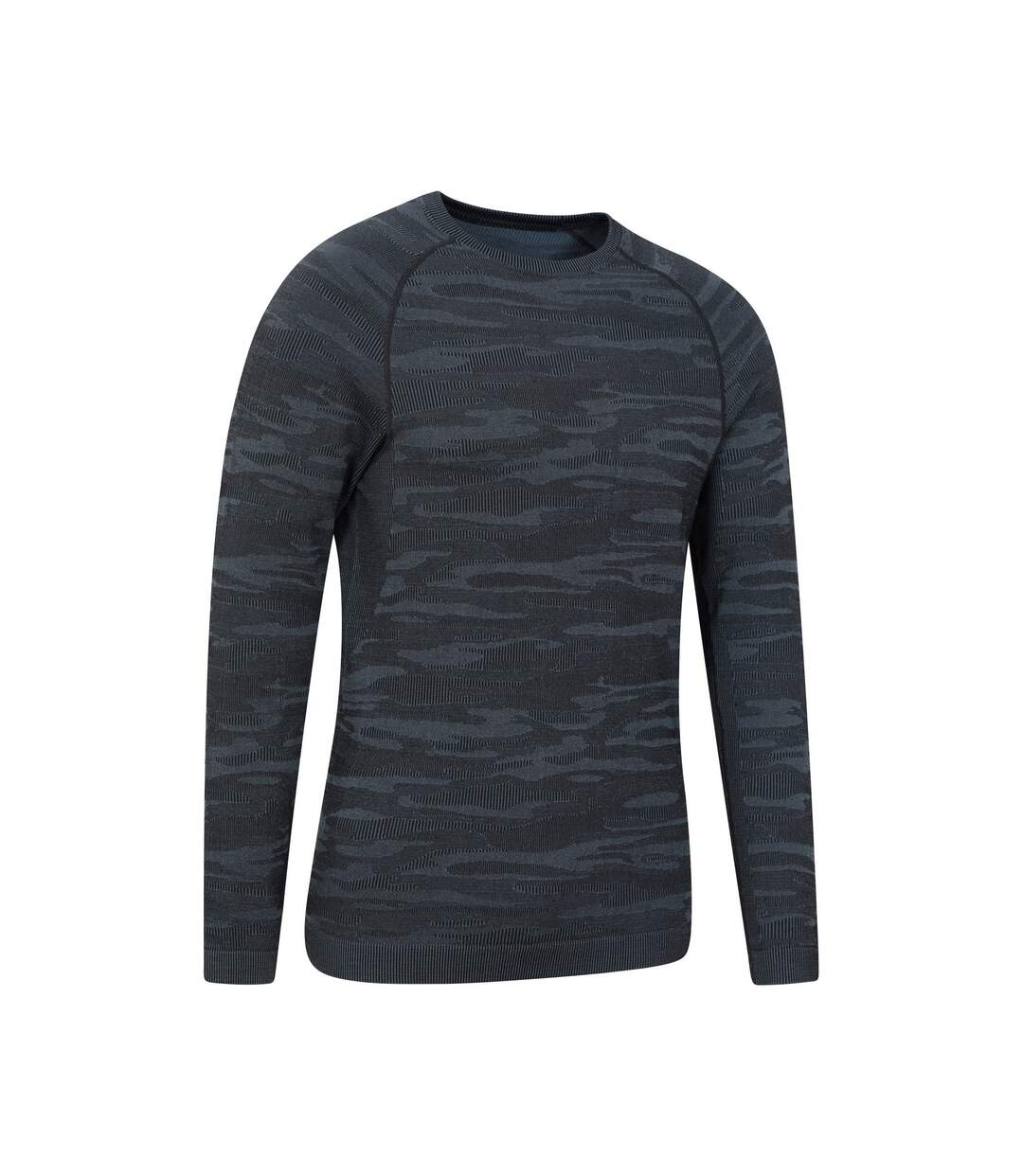 Mountain Warehouse Mens Alpine Camo Seamless Base Layer Top (Blue)