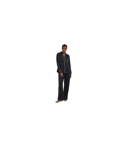 Ensemble De Pyjama Long Femme Noir Rose Bluebella