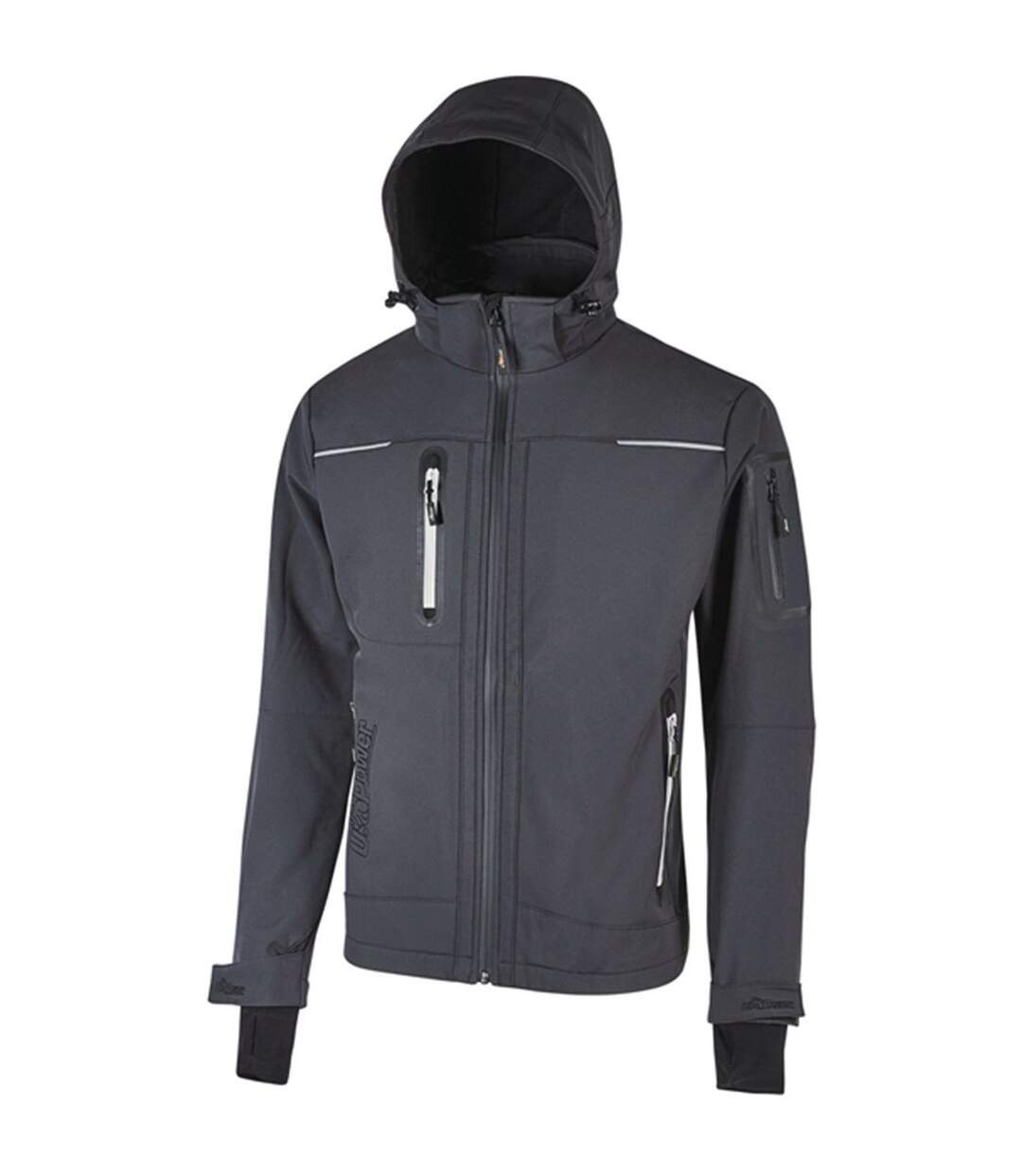 Veste softshell manches longues - Homme - UPFU187 - gris asphalte-2