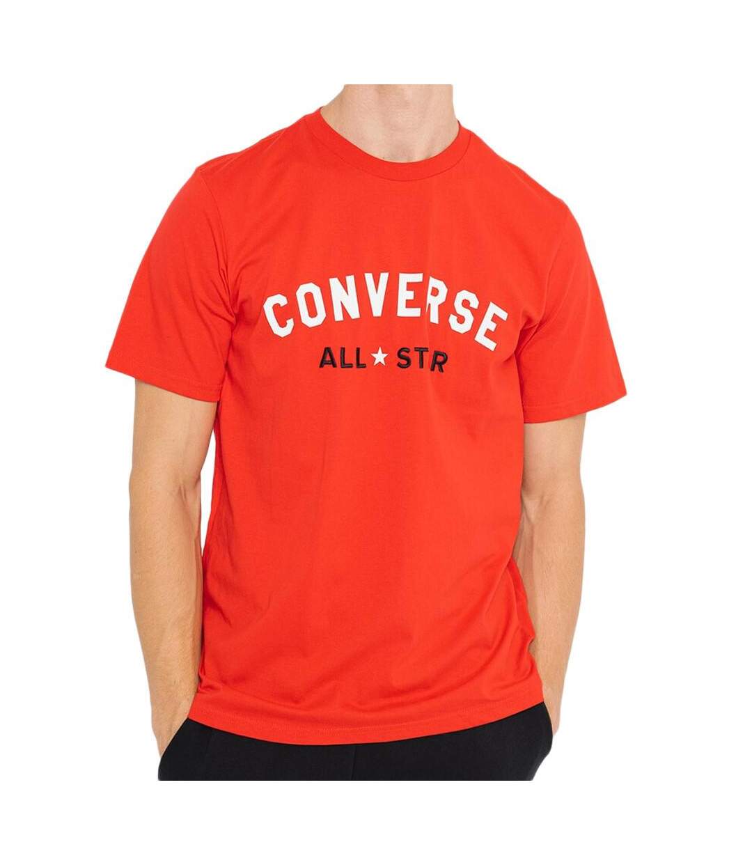 T-shirt Blanc Rouge Converse Printed - M-1