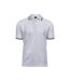 Polo luxury fashion homme blanc / bleu marine Tee Jays-1