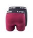 Pack Of 2  Mens Mireio Boxer Shorts  Black Red Hi-Tec-2