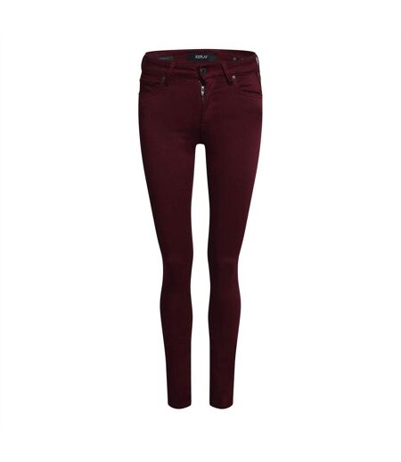Womens/ladies New Luz Skinny Jeans Purple Replay