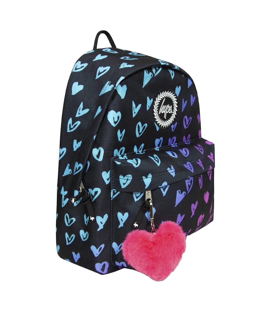Kids Patterned Hearts Backpack with Adjustable Straps | School Travel Bag-2