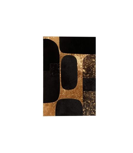 Tableau Déco en Cuir Opalo II 60x90cm Noir & Or