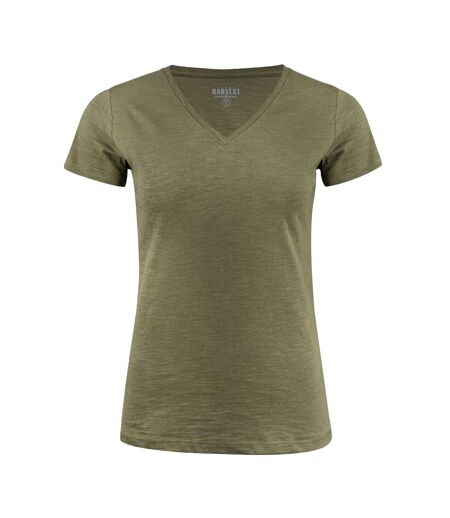 T-shirt Whailford Femme Vert Kaki Foncé James Harvest