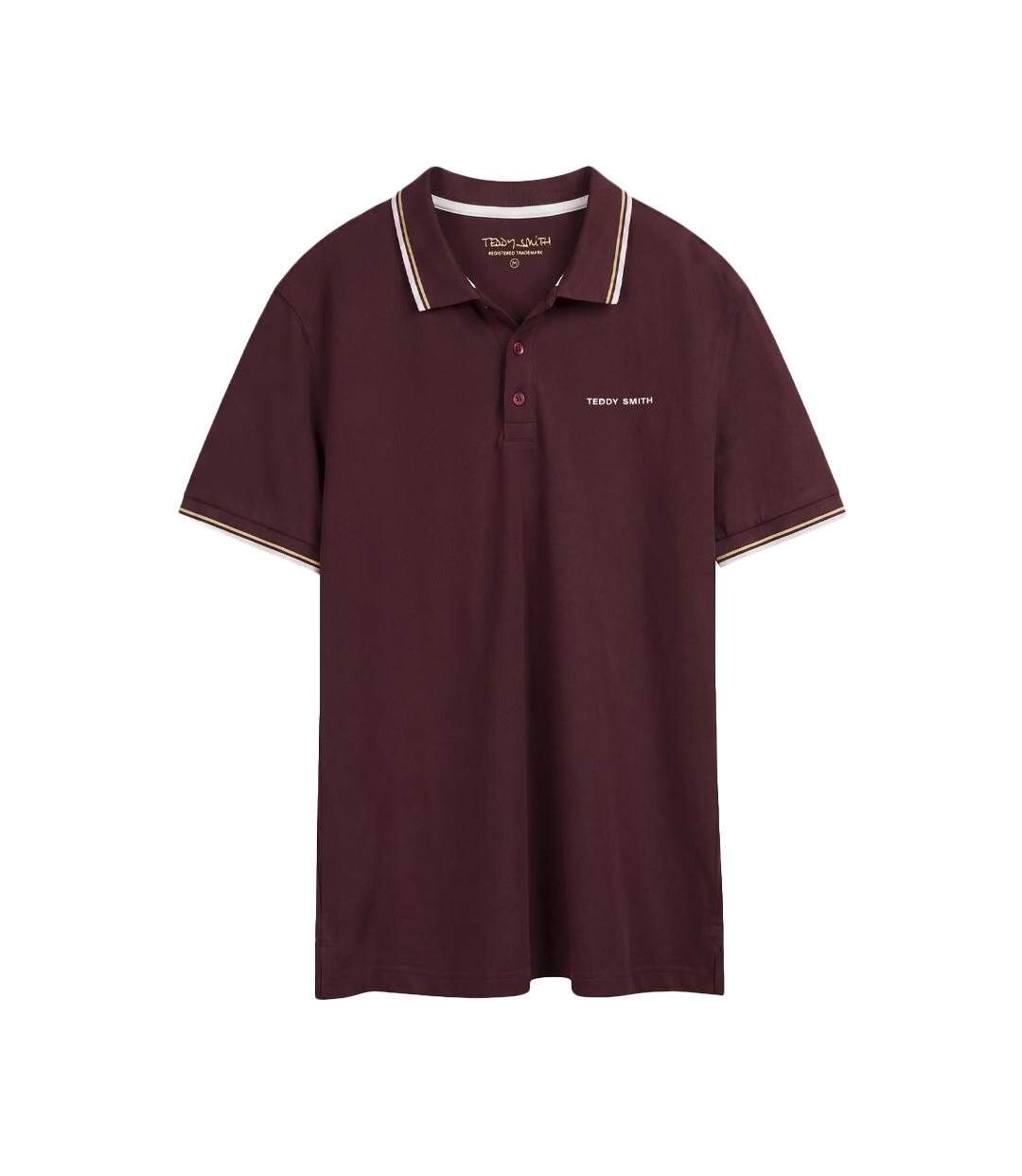 Polo bordeaux homme teddy smith pasian 2-1