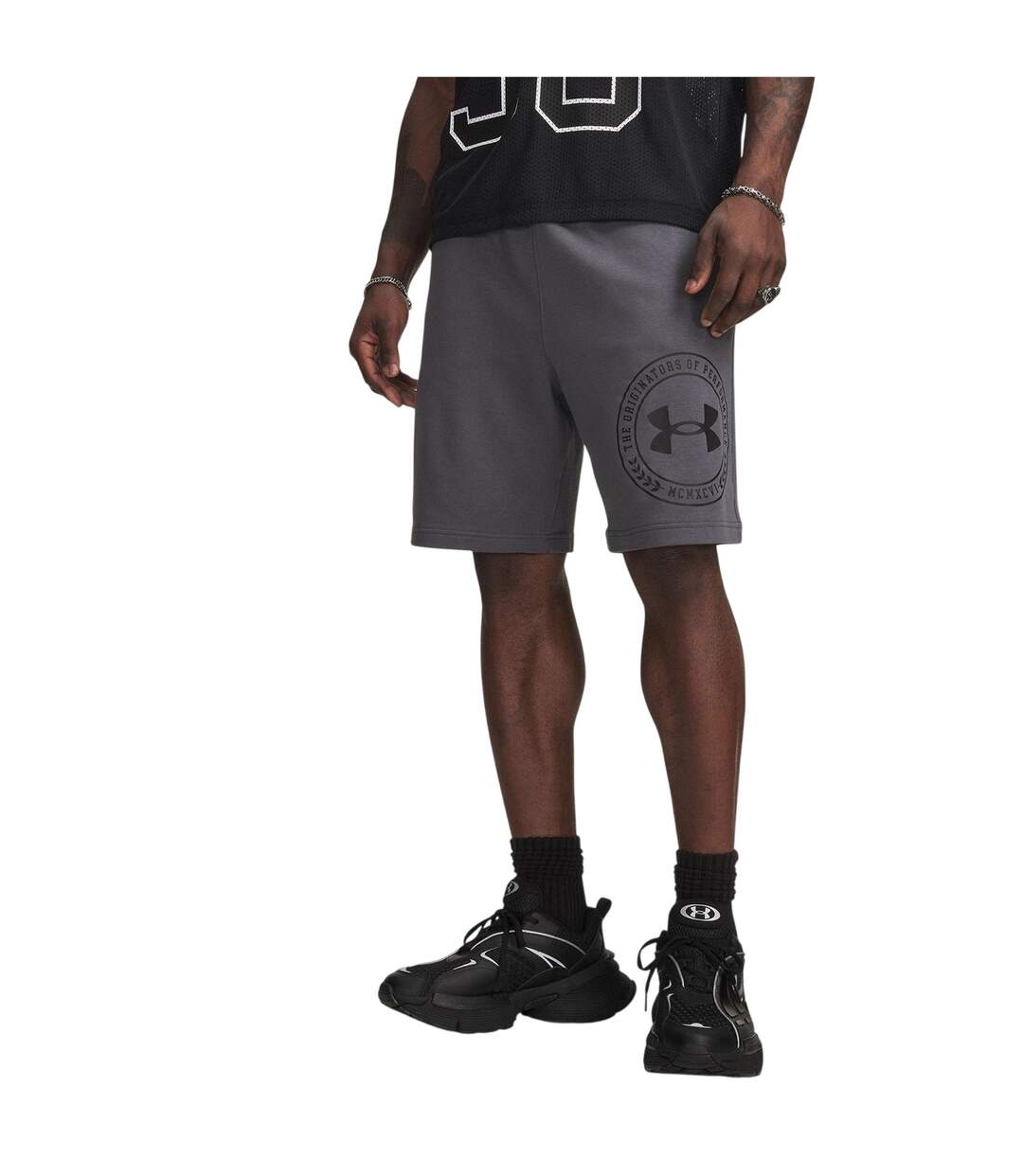 Short Motif/style Imprimé Graphique Rival Homme Gris Noir Under Armour-2