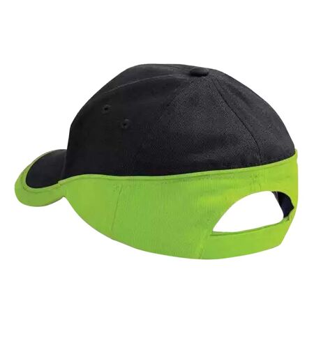 Casquette de baseball unisexe noir/vert Beechfield