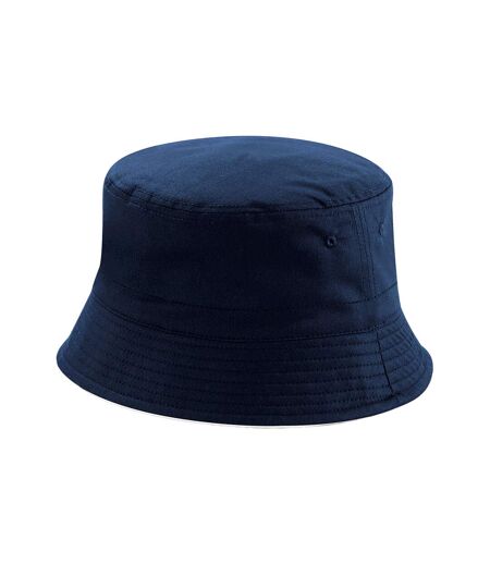 Beechfield Reversible Bucket Hat (French Navy/White)