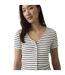 Womens/ladies Striped T-shirt Peacoat Blue Levis-4