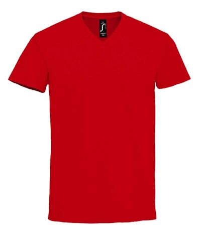 T-shirts col V manches courtes - Homme - 02940 - rouge