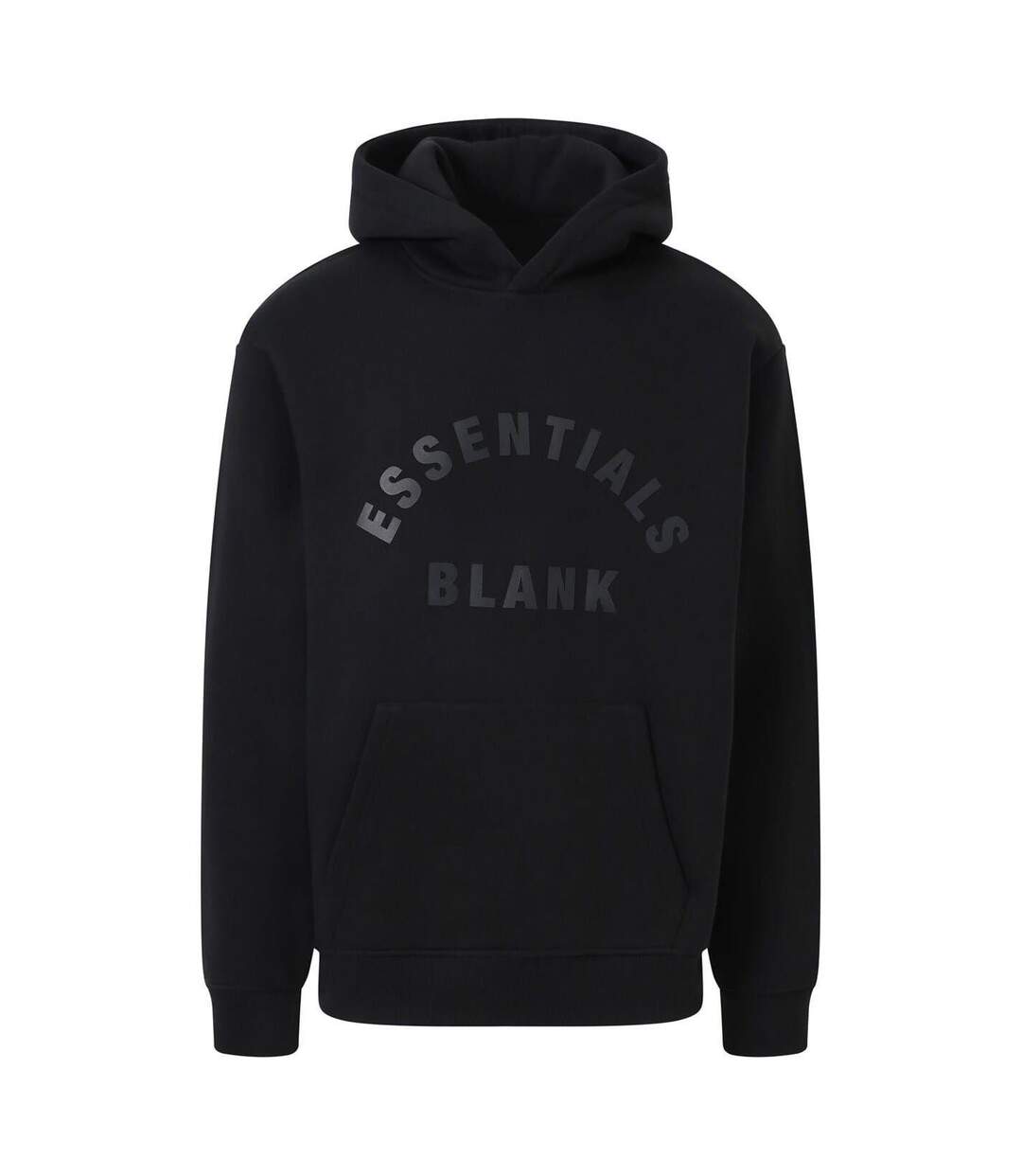 Sweat À Capuche Motif/style Arc Homme Noir Blank Essentials-1