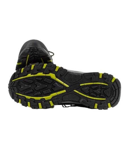 Mens Selmen Melano Leather Hiking Boots Black Skechers