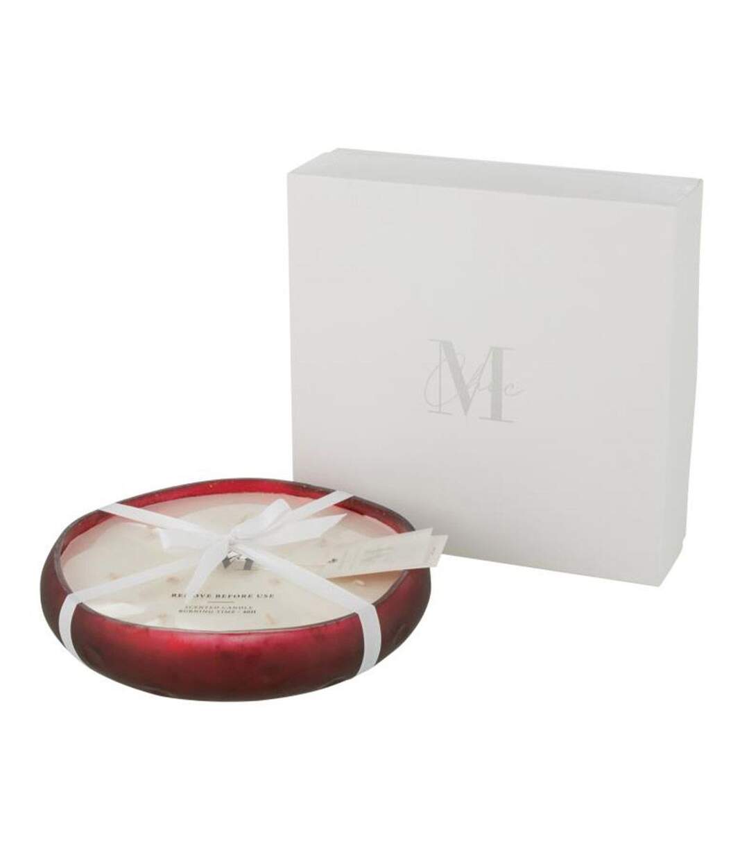 Bougie Parfumée Déco Livia 29cm Oud Amber Rouge-2