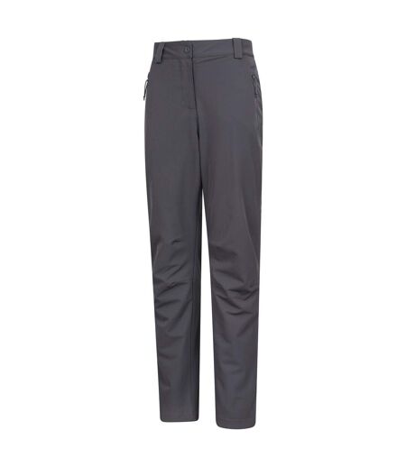 Womens/ladies Arctic Ii Stretch Fleece Lined Regular Trousers Dark Grey Mountain Warehouse