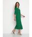 Robe mi longue cache-coeur pois-3