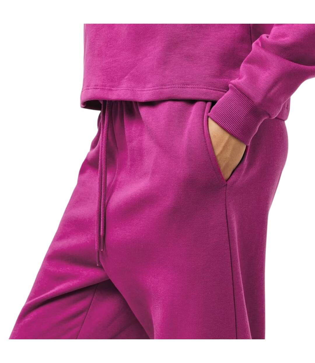 Womens/ladies Heavyweight Jogging Bottoms Festival Fuchsia Pieces-4