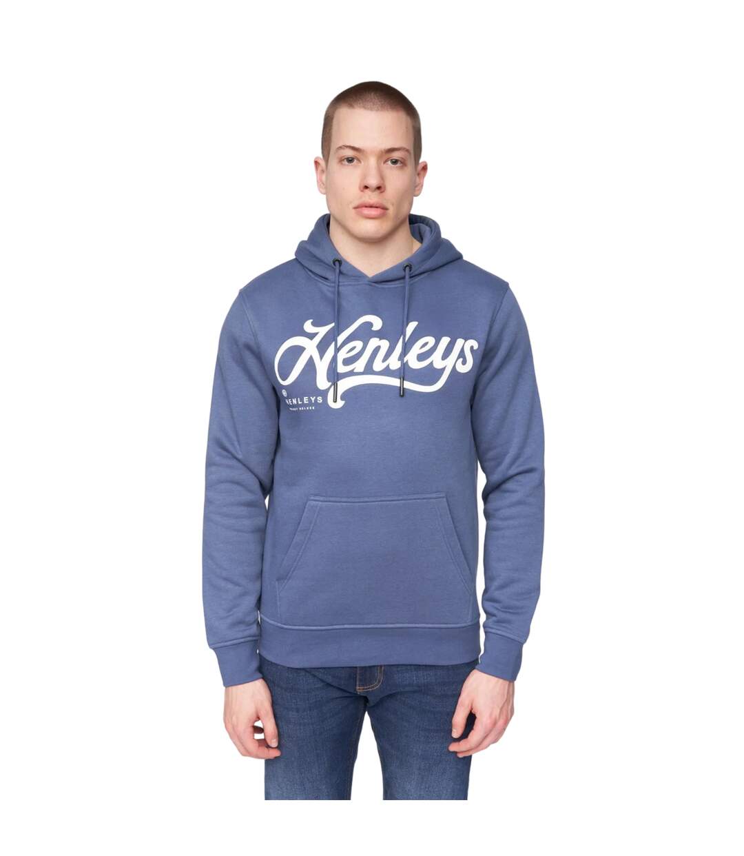 Sweat à capuche scripthen homme bleu vif Henleys-1