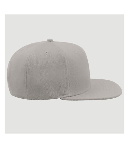 Atlantis Snap Back Flat Visor 6 Panel Cap (White) - UTAB213