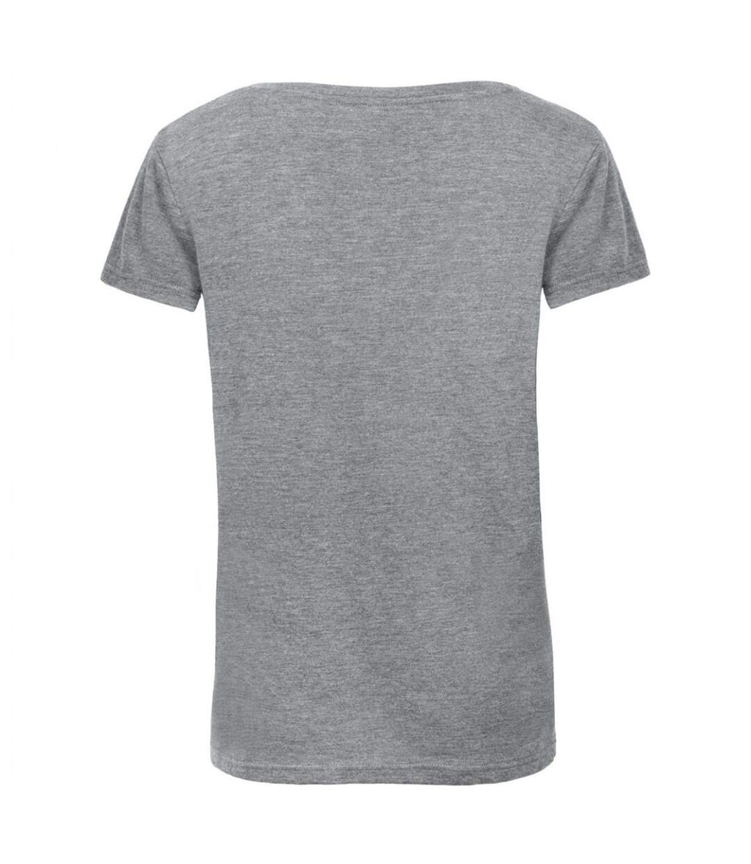 B&c Womens/ladies Favourite Cotton Triblend T-shirt Gris Clair Chiné B And C-2