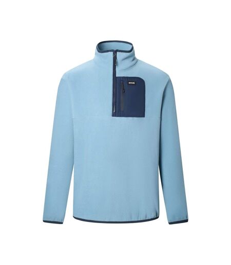 Mens Frankie Half Zip Fleece Top Dusky Blue Navy Regatta