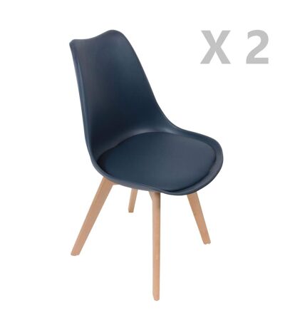 2 Chaises design scandinaves rembourrées Cocooning