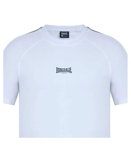 T-shirt Manches Raglan Motif/style Rayé Homme Blanc Lonsdale
