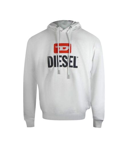 Sweat À Capuche Motif Logo Homme Blanc Diesel