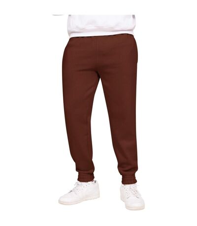 Unisex adult blended core regular jogging bottoms chocolate Casual Classics