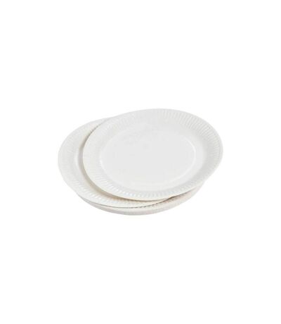 Lot de 20 Assiettes en Carton Vitamine 23cm Blanc