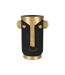 Vase Design Visage Tribal 40cm Noir & Or-1