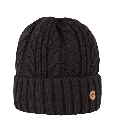 Bonnet À Revers Motif/style Tricoté Brock Femme Noir Craghoppers