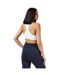 Womens/ladies Core Racerback Sports Bra White USA Pro-3