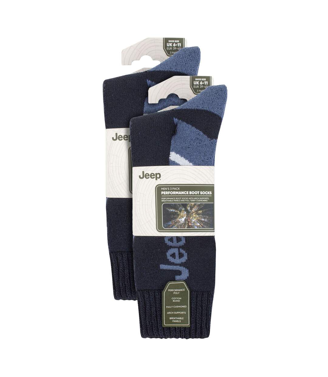 Paquet de 6 chaussettes d'extérieur pour bottes de marche pour hommes-2