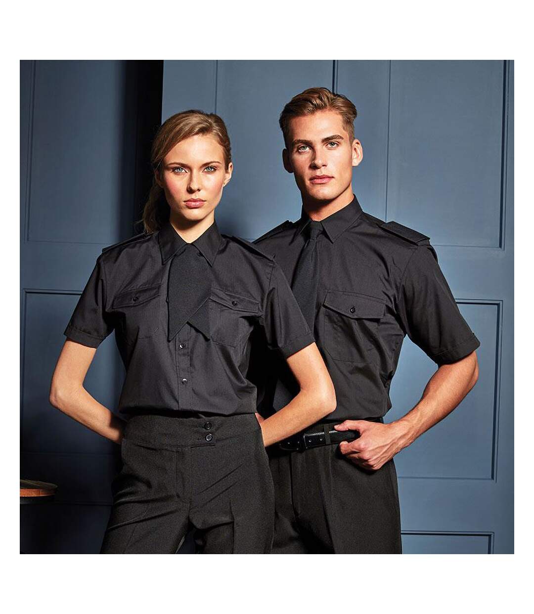 Pilote chemise à manches courtes femme noir Premier