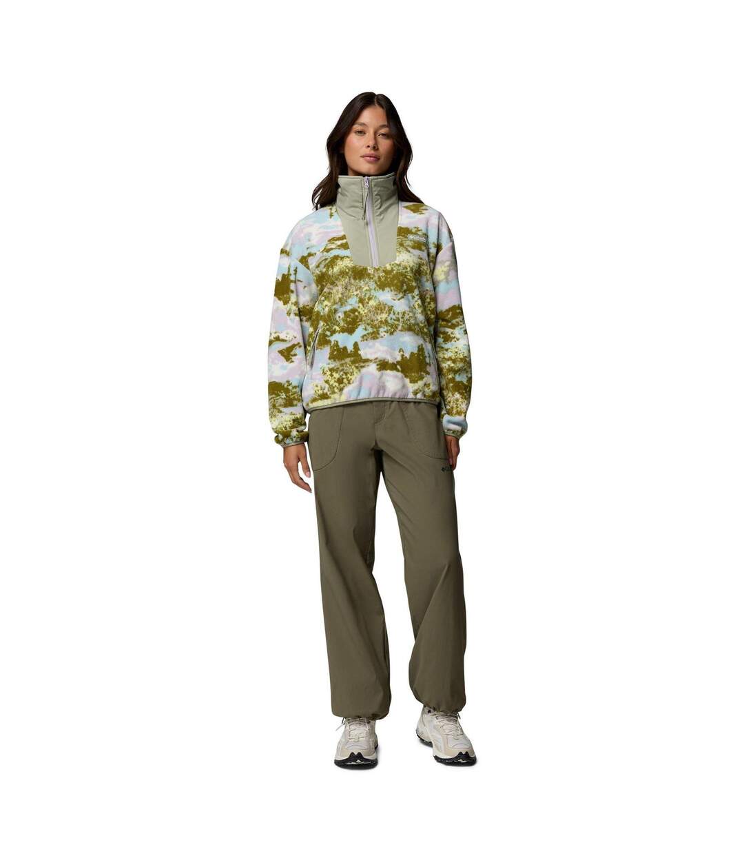 Womens/ladies Sequoia Half Zip Fleece Citron Tint Columbia-1