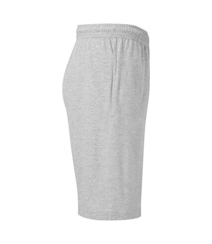 Mens iconic 195 jersey shorts heather grey Fruit of the Loom