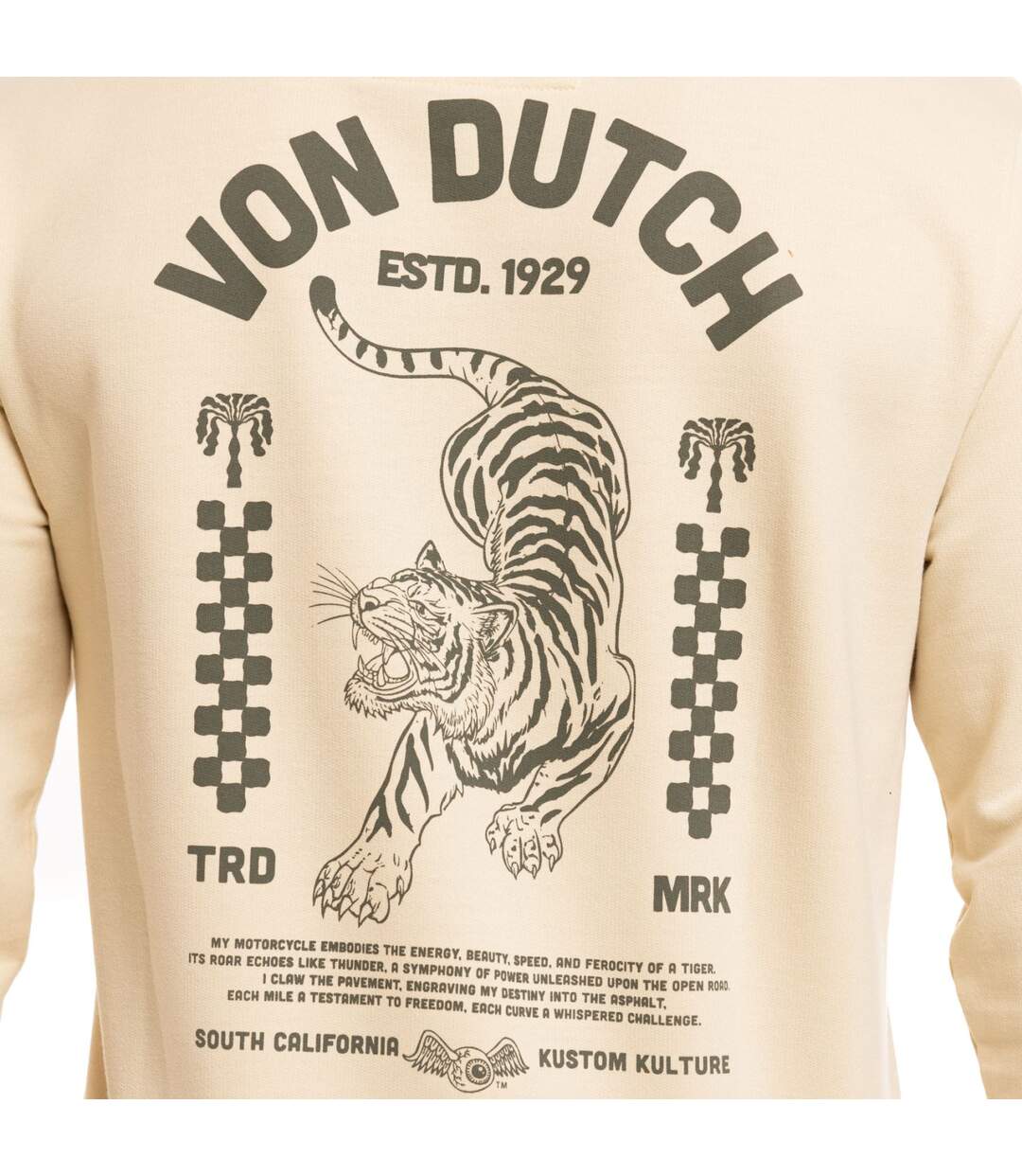 Sweat homme col rond en french terry Curve Vondutch-4