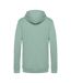 Sweat À Capuche Motif/style Uni Homme Vert De Gris B&C-2