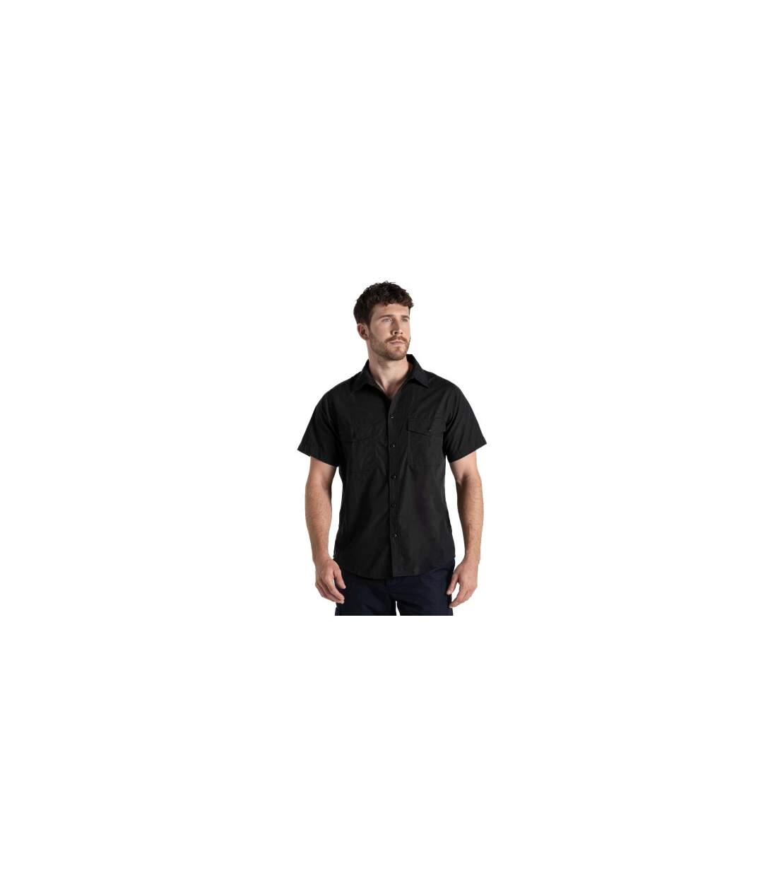 Mens Kiwi Short-sleeved Shirt Black Craghoppers Expert-1