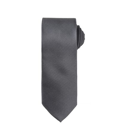 Premier Mens Micro Waffle Formal Work Tie (Dark Gray) (One Size) - UTRW5233