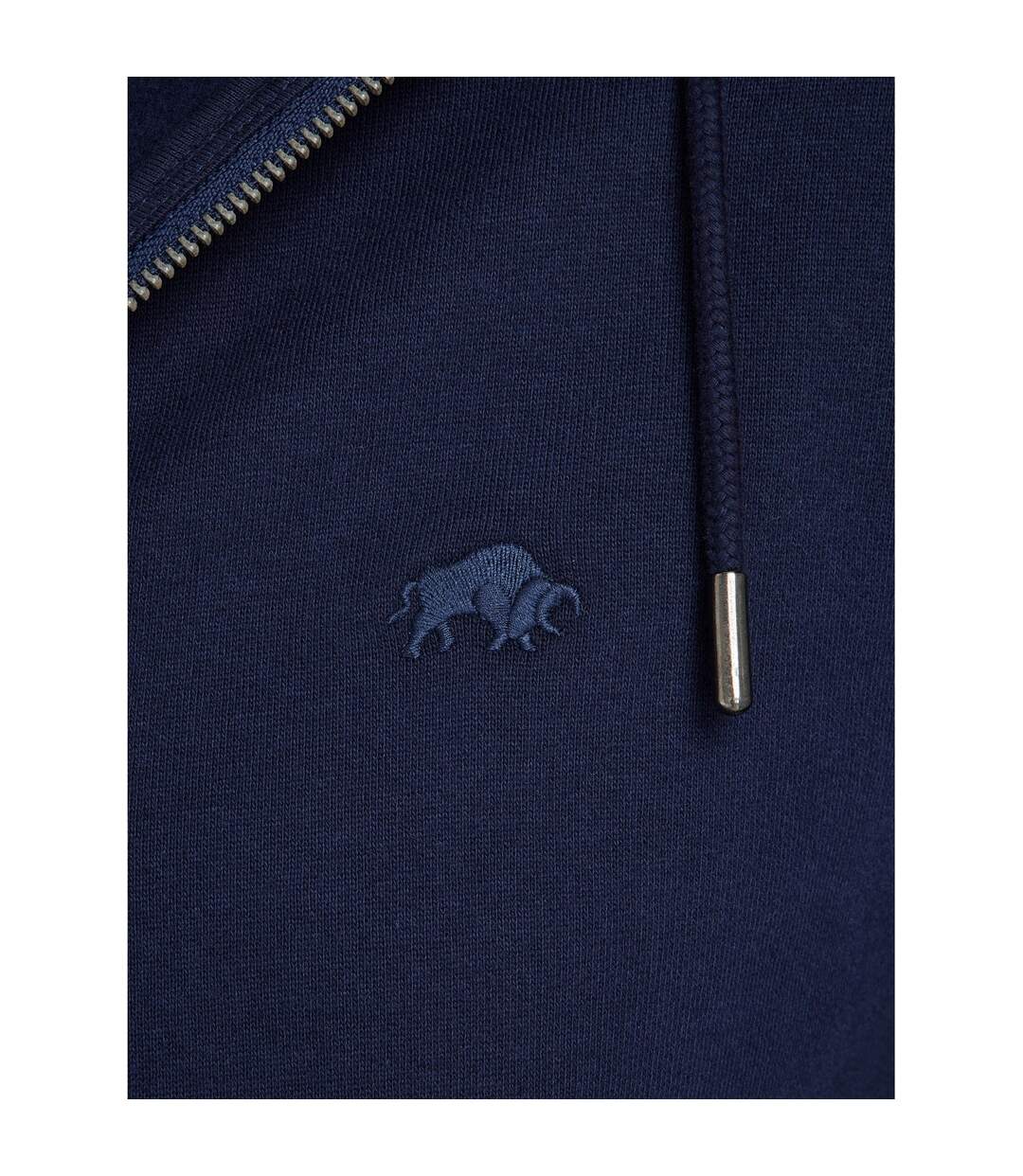 Mens Classic Zip Front Hoodie Navy Raging Bull-3