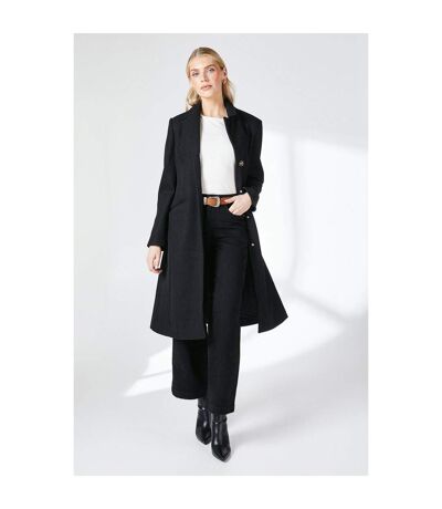 Womens/ladies single-breasted tailored coat black Principles