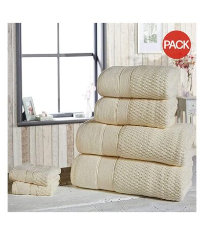 Pack of 6  Royal velvet towel bale set  one size cream Rapport